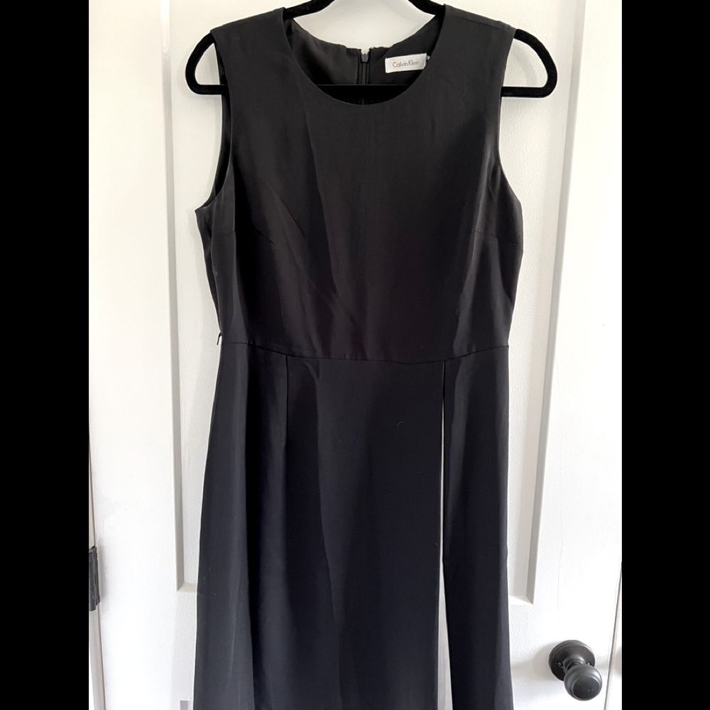 Calvin Klein, single pleat dress.